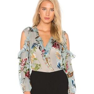 Alice + Olivia Gia Cold Shoulder Blouse